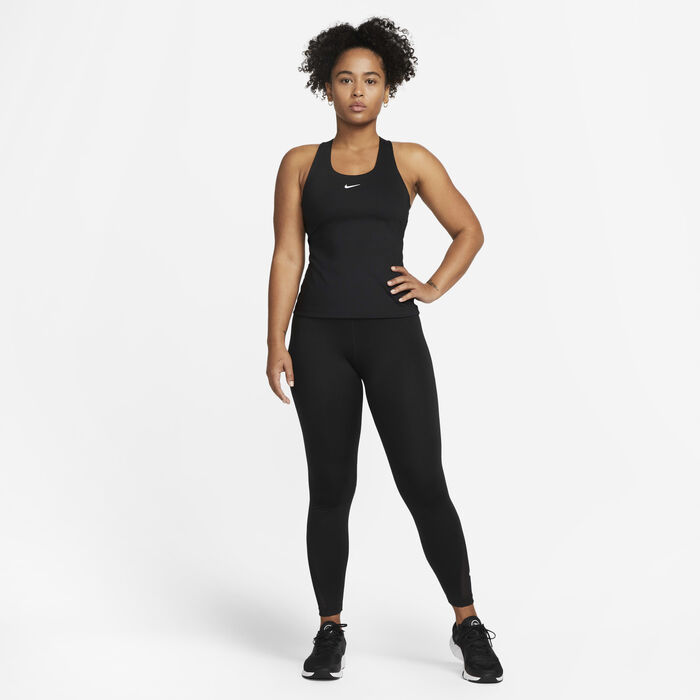 Nike Women's Swoosh Medium-support Padded Sports Bra Tank Black Nike Women's Swoosh Medium-support Padded Sports Bra Tank Black image number 4