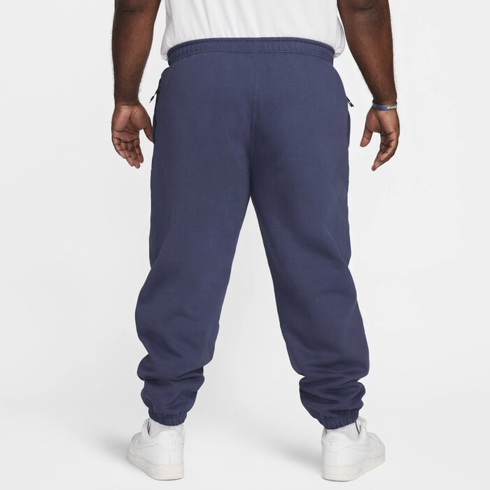 Nike Men's Solo Swoosh Fleece Pants Blue Nike Men's Solo Swoosh Fleece Pants Blue image number 7