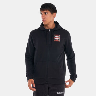 Timberland Men's Buffalo Plaid Full-Zip Hoodie Black