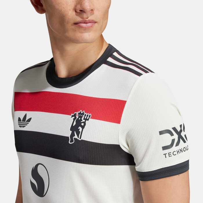 adidas Men's Manchester United 24/25 Third Authentic Football Jersey White adidas Men's Manchester United 24/25 Third Authentic Football Jersey White image number 3