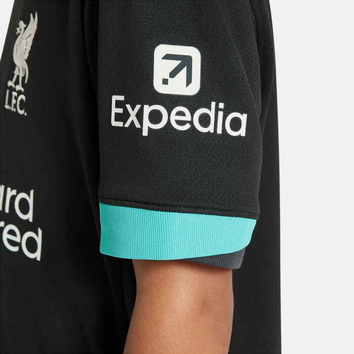 Nike Kids' Liverpool 24/25 Away Replica Football Jersey Black Nike Kids' Liverpool 24/25 Away Replica Football Jersey Black image number 4
