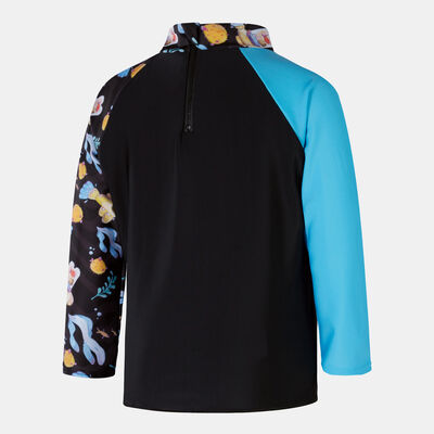 Speedo Kids' Digital Long Sleeve Swimming Rashguard Black