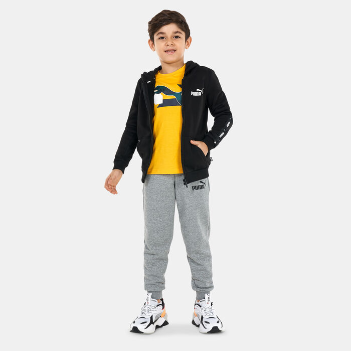 PUMA Kids' Essentials Tape Full-Zip Hoodie Black image number 2