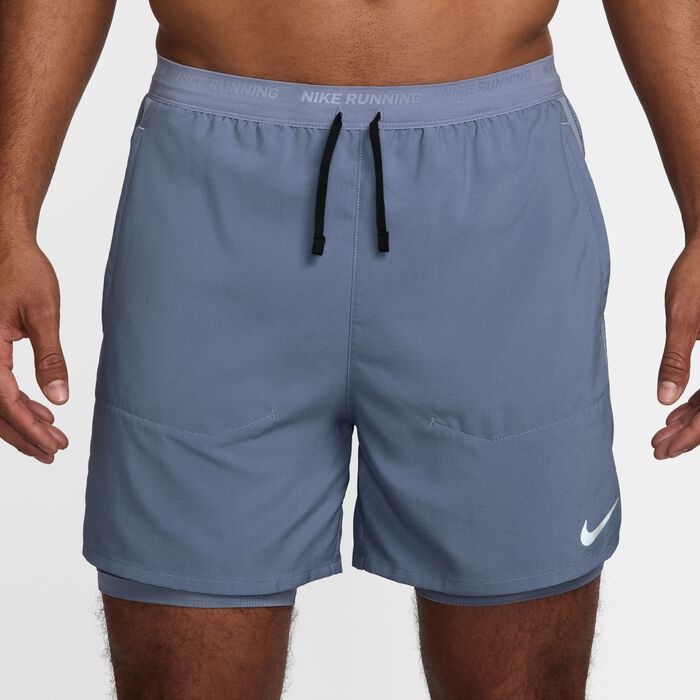 Nike Men's Dri-FIT Stride 5-inch 2-in-1 Running Shorts Blue Nike Men's Dri-FIT Stride 5-inch 2-in-1 Running Shorts Blue image number 0