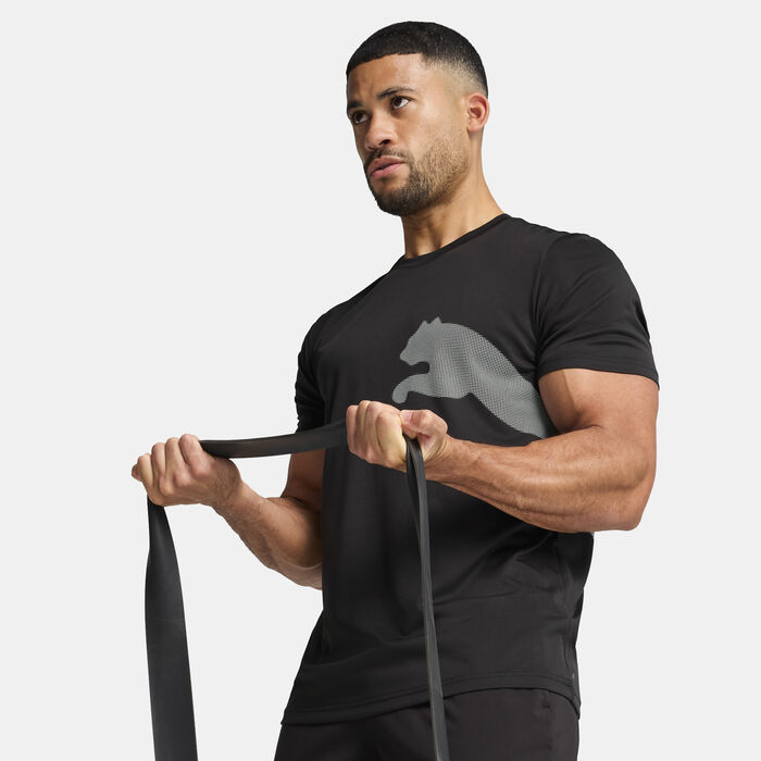 PUMA Men's Train All Day Big Logo T-Shirt Black PUMA Men's Train All Day Big Logo T-Shirt Black image number 0