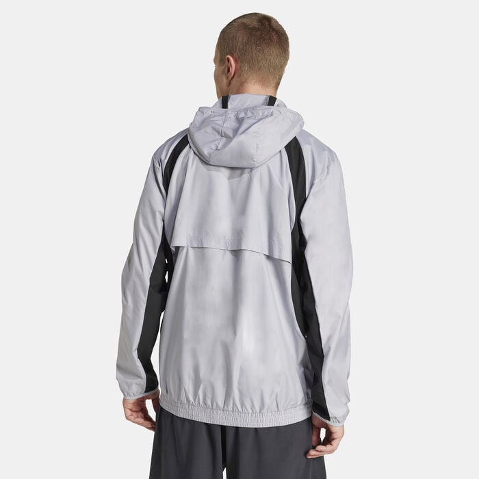 adidas Men's Tech Apparel Windbreaker Grey adidas Men's Tech Apparel Windbreaker Grey image number 1