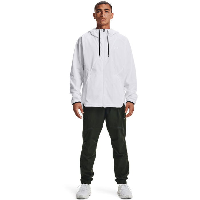 Under Armour Men's UA Woven Windbreaker Jacket White Under Armour Men's UA Woven Windbreaker Jacket White image number 2