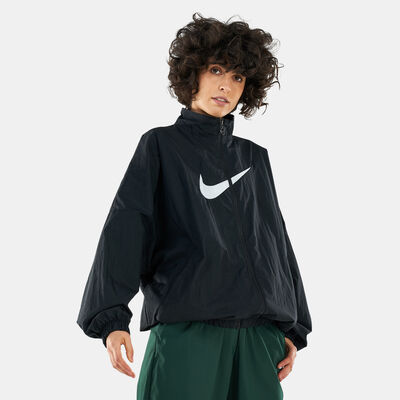 Nike Women's Sportswear Essential Woven Jacket Black Nike Women's Sportswear Essential Woven Jacket Black