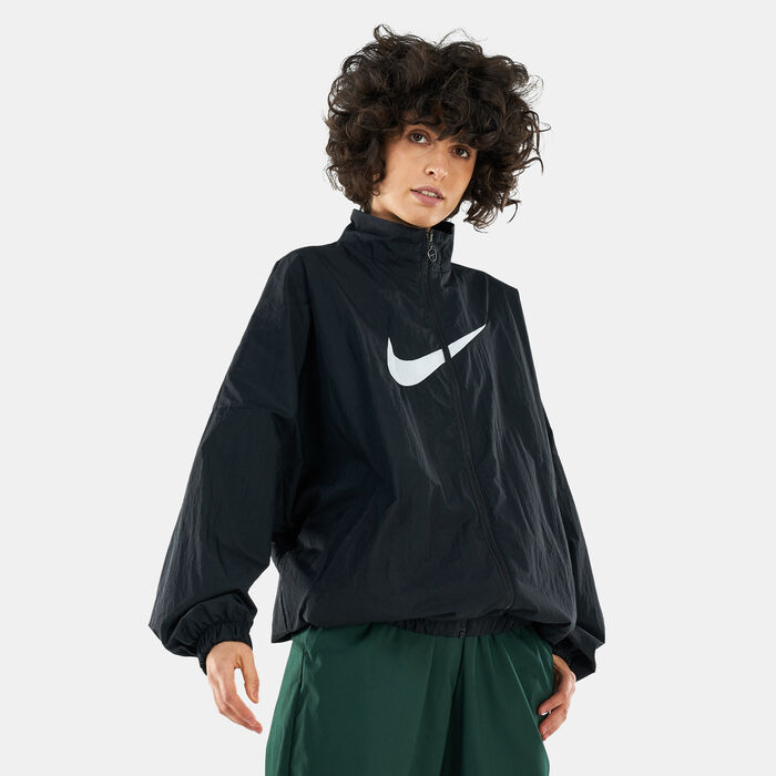 Nike Women's Sportswear Essential Woven Jacket Black Nike Women's Sportswear Essential Woven Jacket Black image number 0
