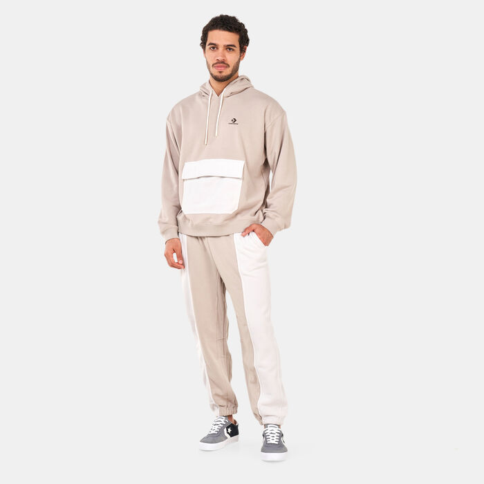 Converse Paneled Knit Joggers Brown image number 2