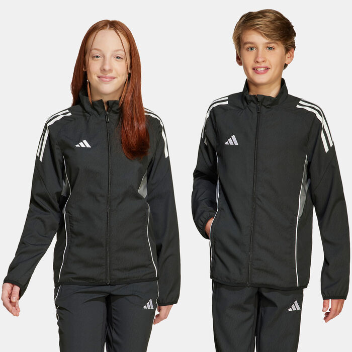 adidas Kids' Tiro 25 Competition Presentation Football Jacket Black image number 4