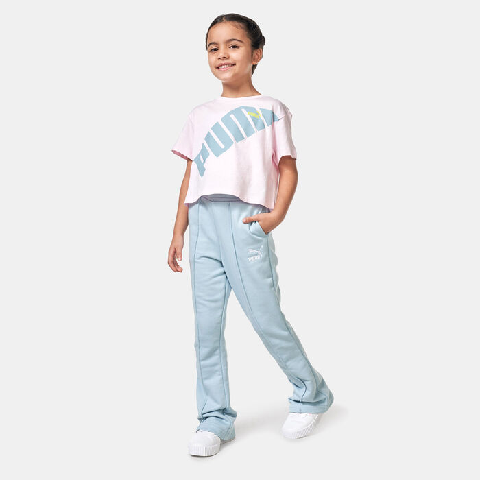 PUMA Kids' Classics Flared Pants (Older Kids) Blue PUMA Kids' Classics Flared Pants (Older Kids) Blue image number 2