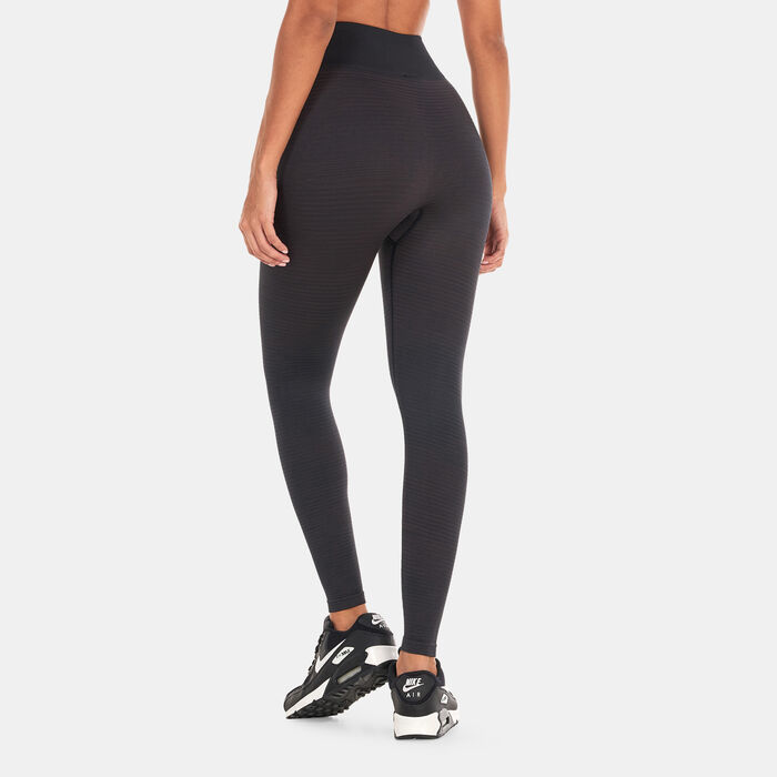 SQUATWOLF Women's Infinity Stripe Seamless Leggings Black image number 1