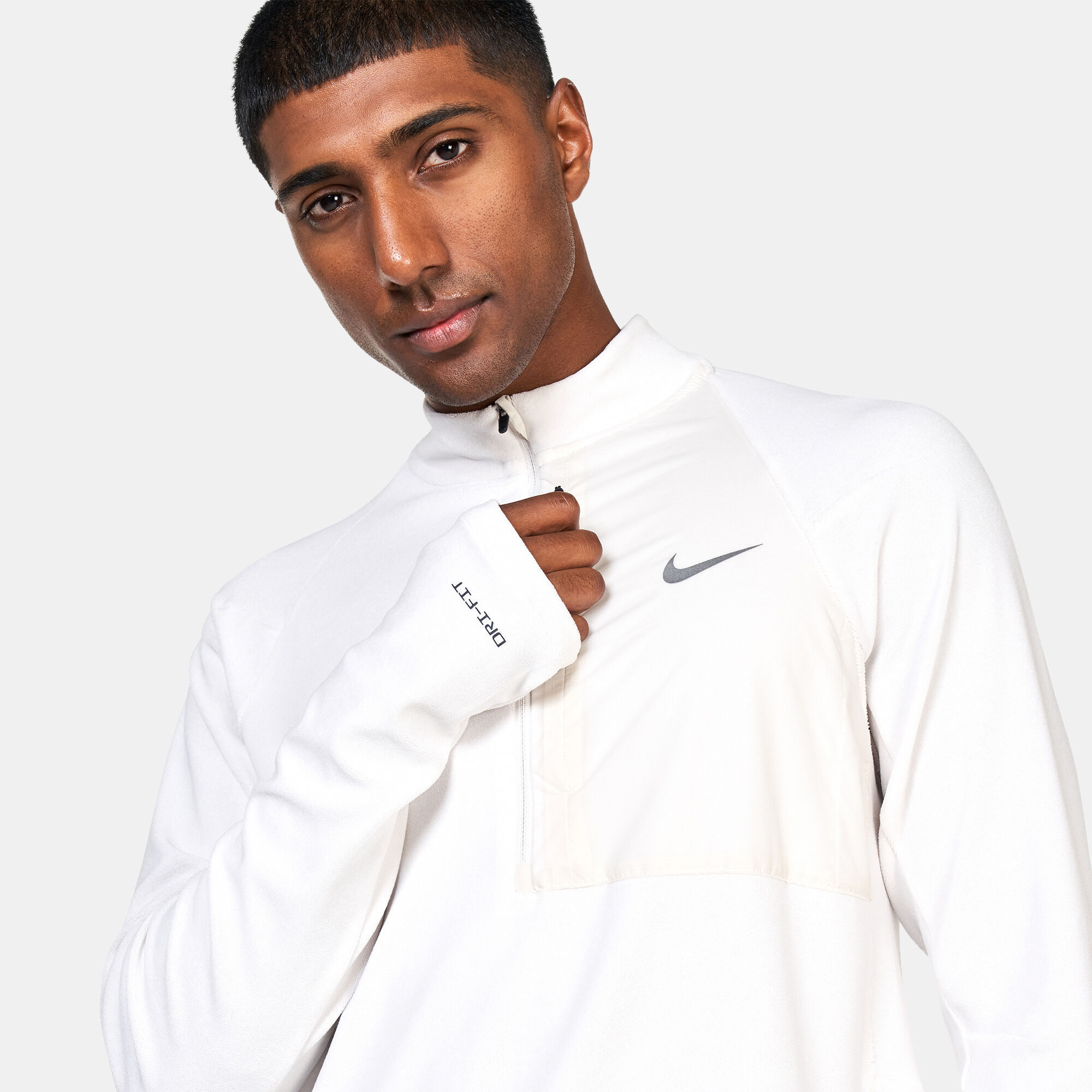 White nike half zip mens sale