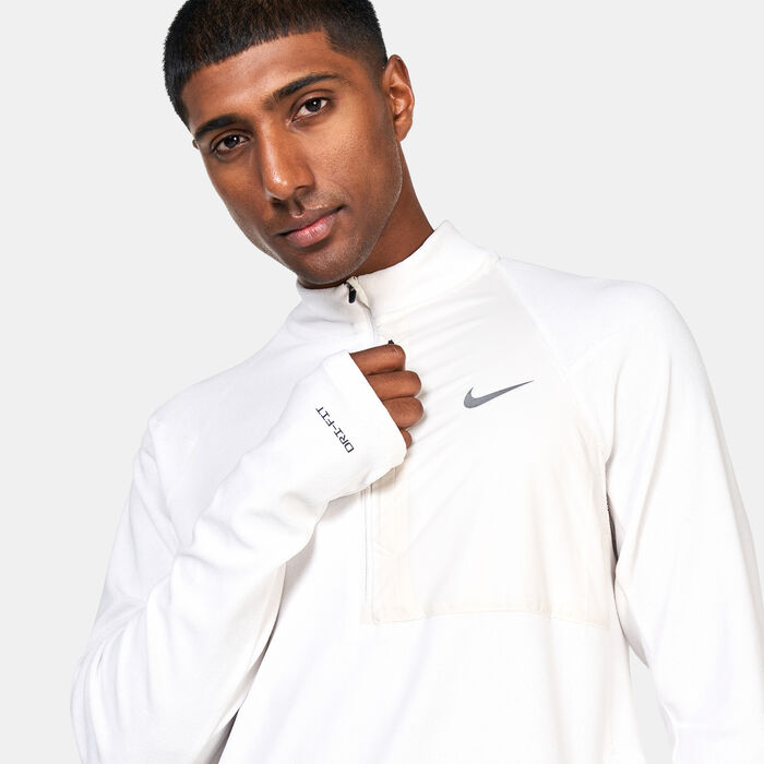 Nike Men's Dri-FIT Running Division 1/2 Zip Mid Layer Running Top White Nike Men's Dri-FIT Running Division 1/2 Zip Mid Layer Running Top White image number 3