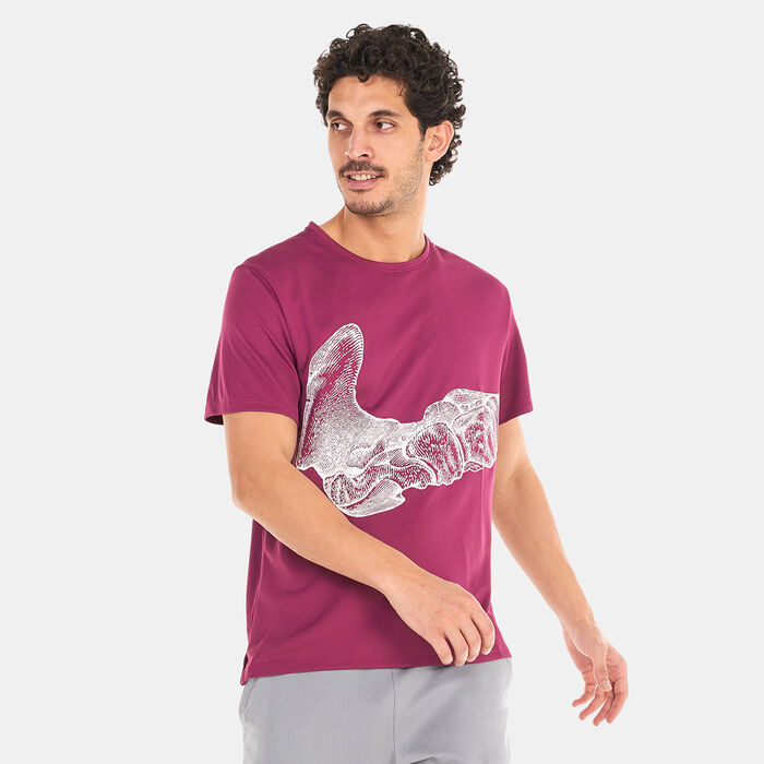 Nike Men's Dri-FIT UV Run Division Miller T-Shirt Pink Nike Men's Dri-FIT UV Run Division Miller T-Shirt Pink image number 0