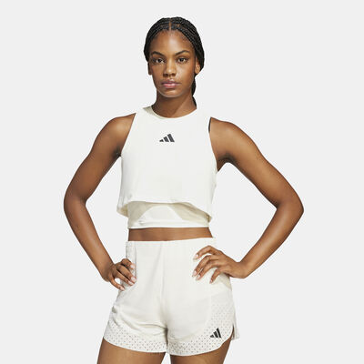 adidas Women's Cool Intensity 2-In-1 Training Tank Top White