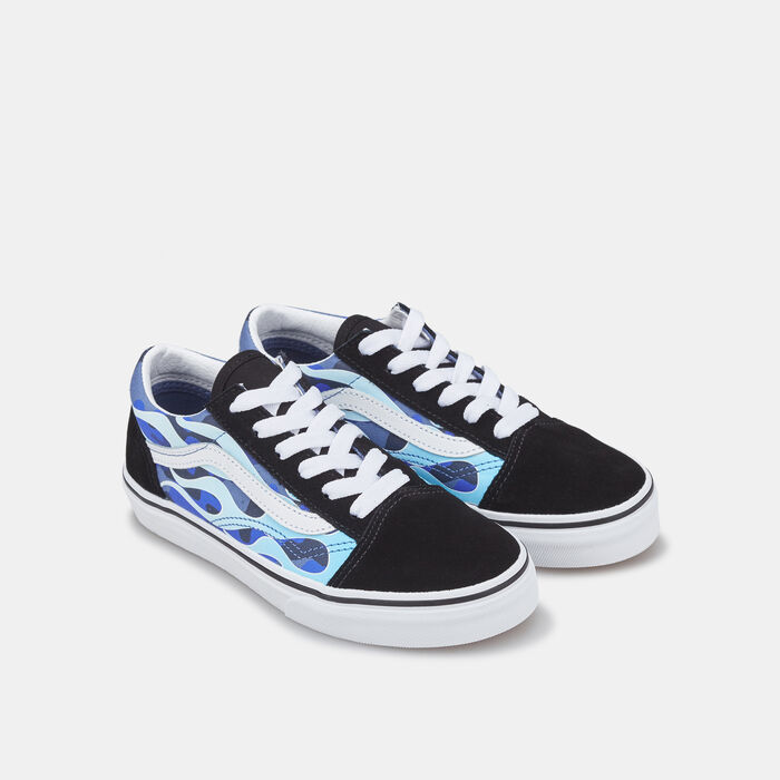 Vans Kids' Camo Flame Old Skool Unisex Shoe (Younger Kids) Blue Vans Kids' Camo Flame Old Skool Unisex Shoe (Younger Kids) Blue image number 1