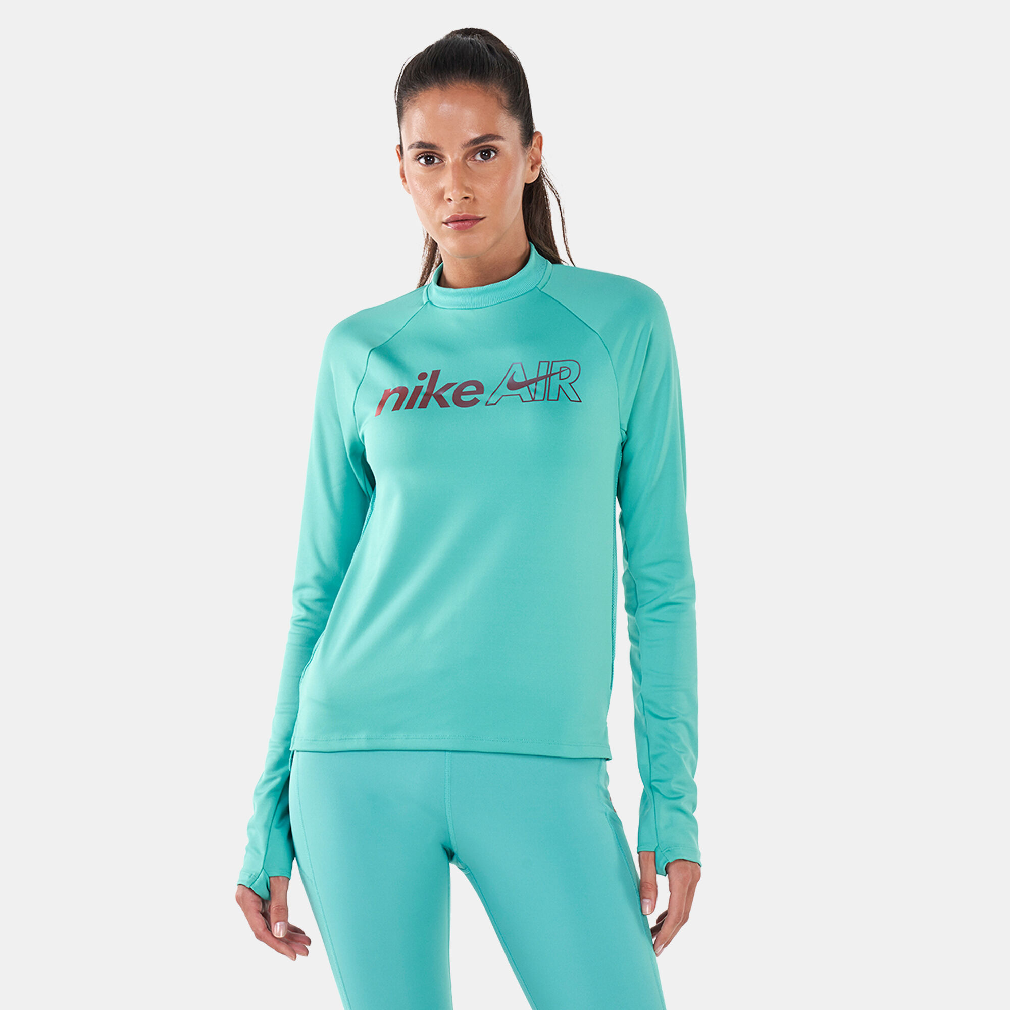 Women s Air Dri FIT Running Mid layer T Shirt Green Nike in KSA SSS