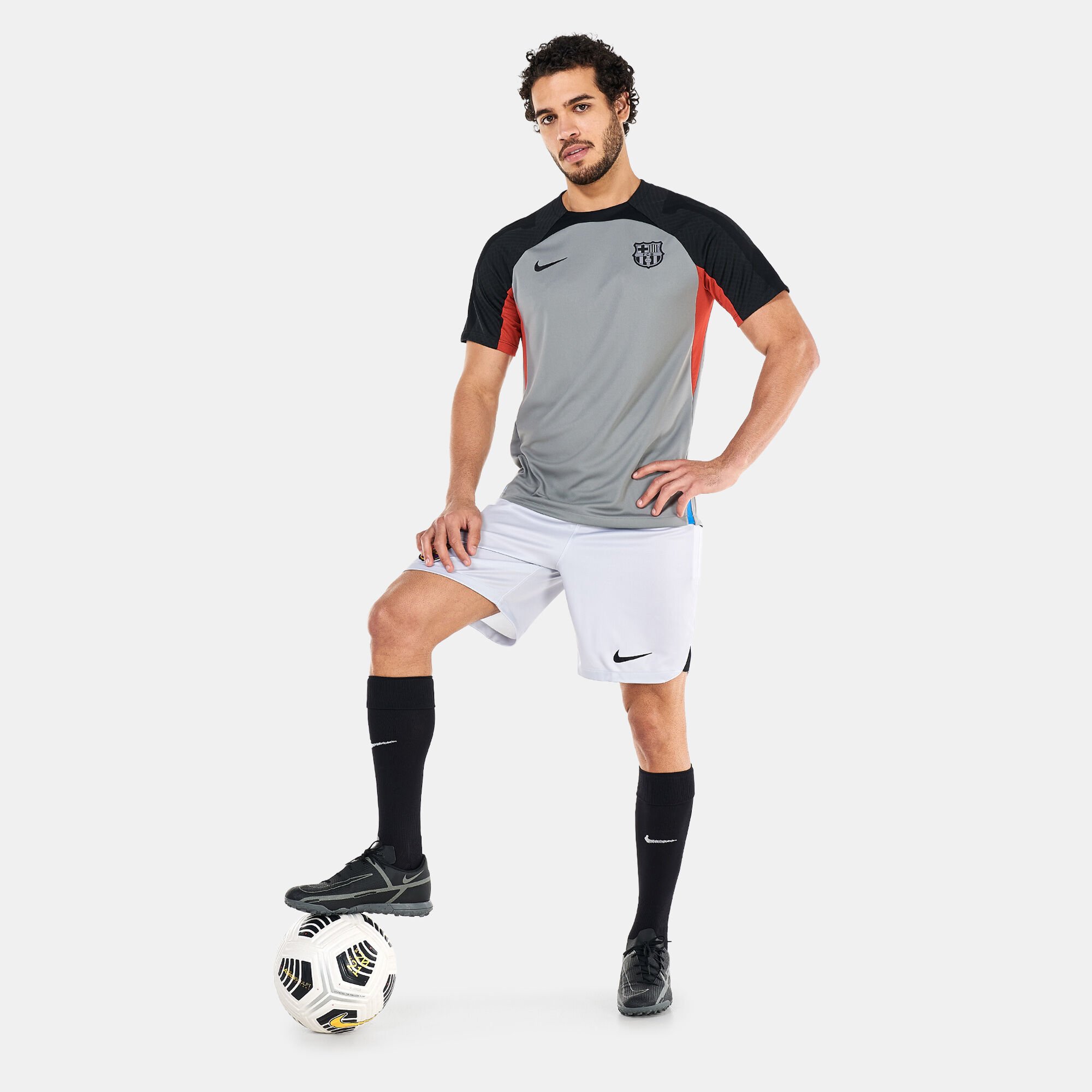 Shop Nike Men's F.C Barcelona Strike Dri-FIT Knit Football Top