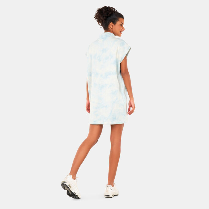 Nike Women's Sportswear Washed Jersey Dress Blue image number 1