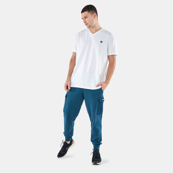 Timberland Men's Dunstan River Jersey V-Neck Slim T-Shirt White image number 2