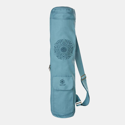 Gaiam Embroidered Niagara Yoga Mat Bag Blue Gaiam Embroidered Niagara Yoga Mat Bag Blue