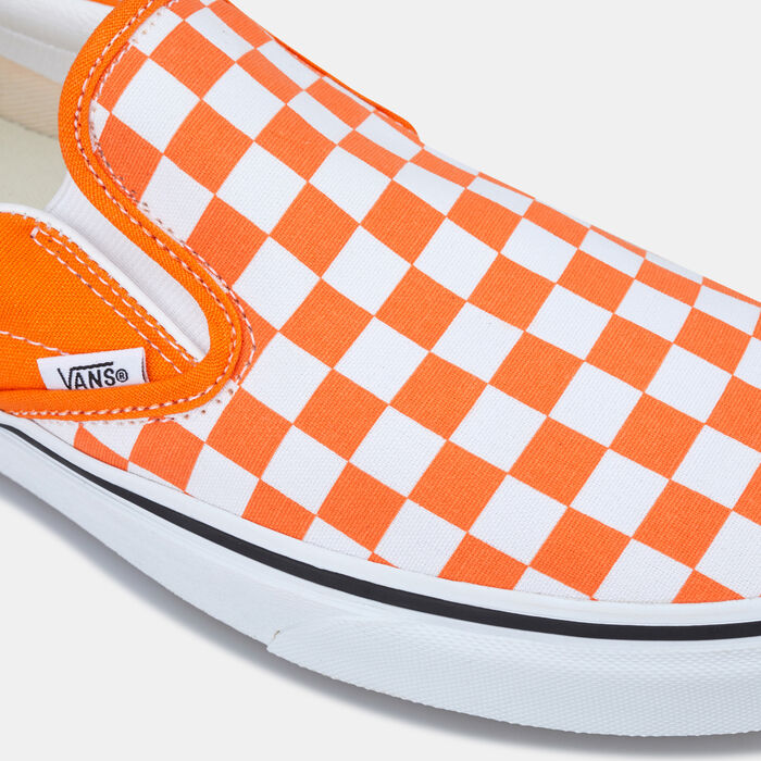 Vans Checkerboard Classic Slip-On Unisex Shoe Orange Vans Checkerboard Classic Slip-On Unisex Shoe Orange image number 4