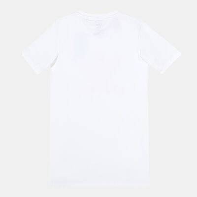adidas Originals Kids' Graphic Logo T-Shirt Dress (Older Kids) White