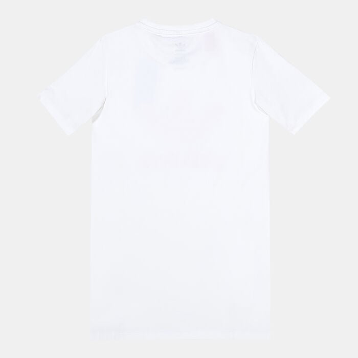 adidas Originals Kids' Graphic Logo T-Shirt Dress (Older Kids) White adidas Originals Kids' Graphic Logo T-Shirt Dress (Older Kids) White image number 1
