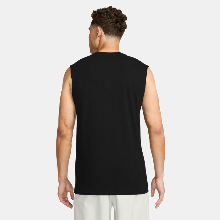 Nike Men's Dri-FIT Sleeveless Training T-Shirt Black Nike Men's Dri-FIT Sleeveless Training T-Shirt Black image number 1