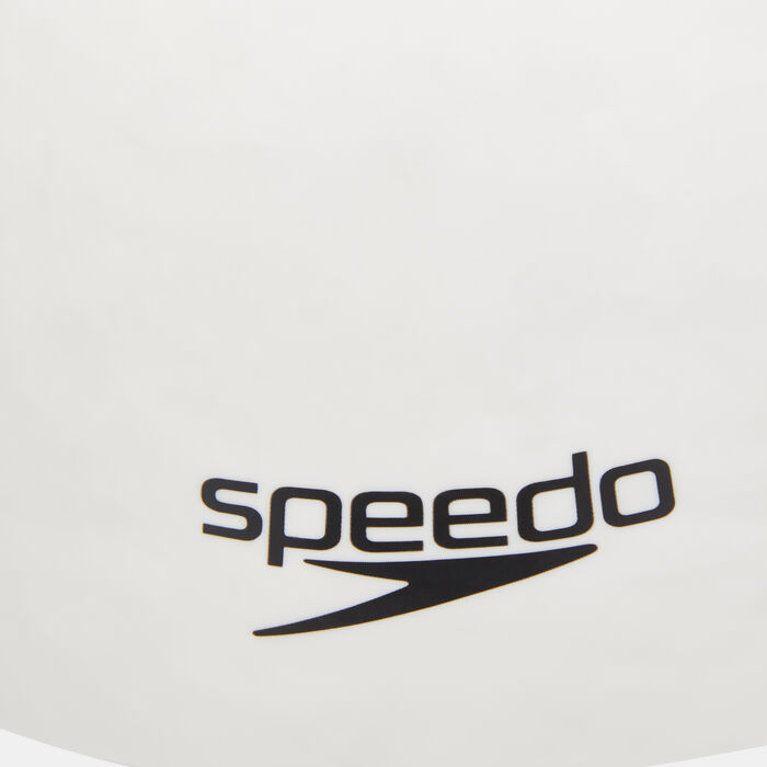 Speedo Plain Flat Swimming Cap White Speedo Plain Flat Swimming Cap White image number 2