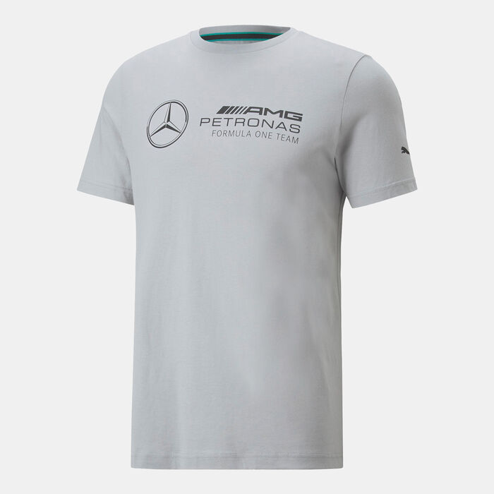 PUMA Men's Mercedes-AMG Petronas Motorsport F1 Essentials Logo T-Shirt Silver PUMA Men's Mercedes-AMG Petronas Motorsport F1 Essentials Logo T-Shirt Silver image number 0