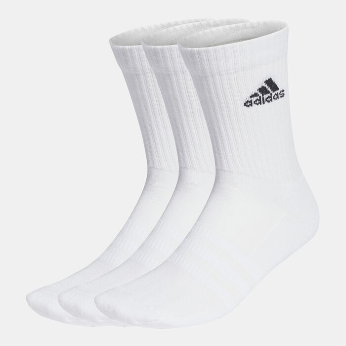 adidas Men's Cushioned Crew Socks (3 Pack) White adidas Men's Cushioned Crew Socks (3 Pack) White image number 1