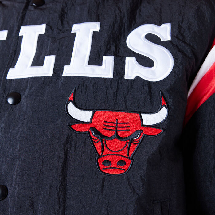 New Era Men's NBA Chicago Bulls Panel Bomber Jacket Black New Era Men's NBA Chicago Bulls Panel Bomber Jacket Black image number 5