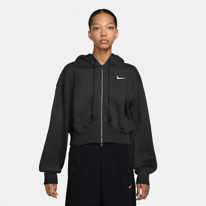 Nike Women's Sportswear Phoenix Full-Zip Hoodie Black Nike Women's Sportswear Phoenix Full-Zip Hoodie Black image number 0