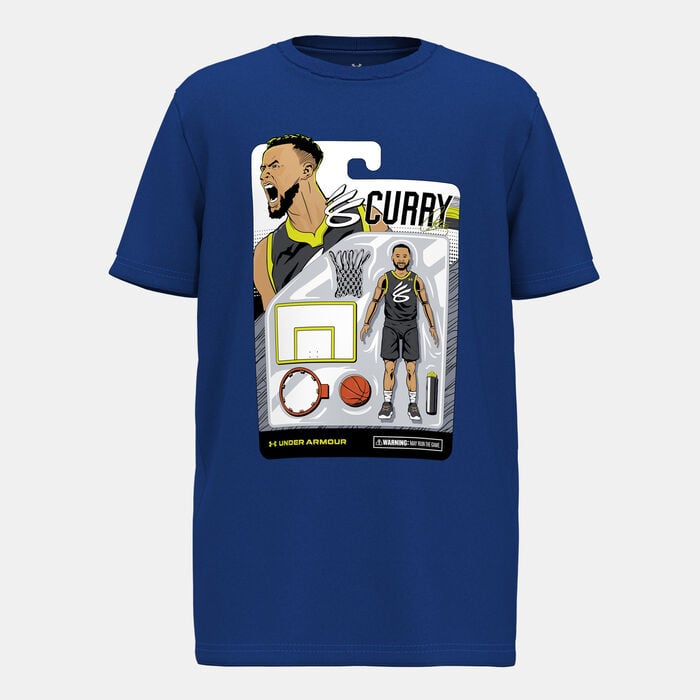 Under Armour Kids' Curry Animated T-Shirt Blue Under Armour Kids' Curry Animated T-Shirt Blue image number 0
