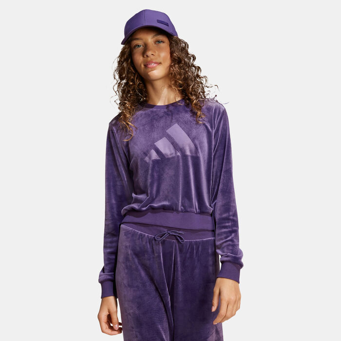 adidas Kids' Holiday Glam Sweatshirt Purple image number 0