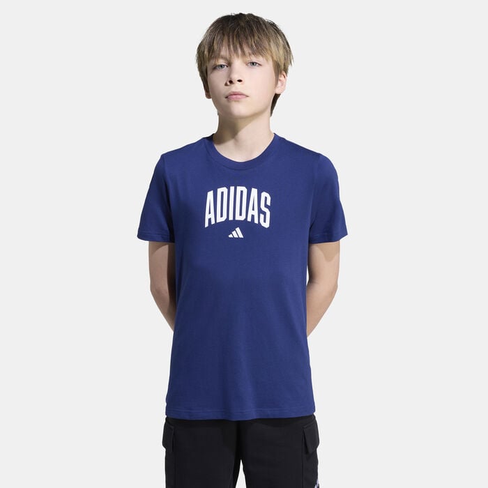 adidas Kids' Collegiate Graphic T-Shirt Blue adidas Kids' Collegiate Graphic T-Shirt Blue image number 0