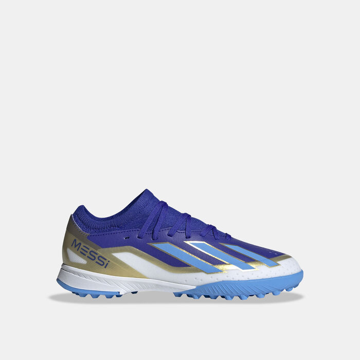 adidas Kids' X Crazyfast Messi League Turf Ground Football Shoes Blue image number 0