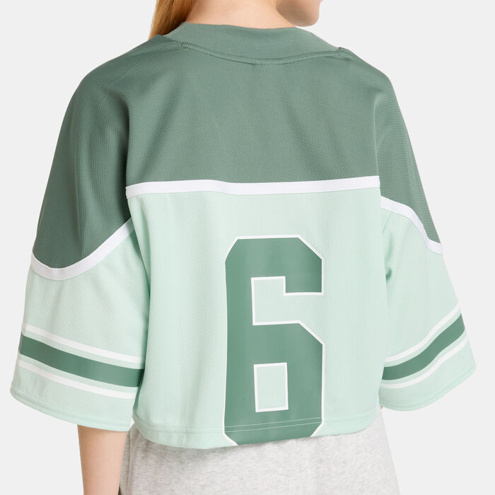 New Balance Women's Jersey Mesh T-Shirt Green New Balance Women's Jersey Mesh T-Shirt Green image number 4