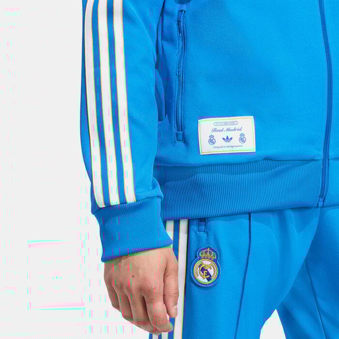adidas Men's Real Madrid Terrace Icons Track Jacket Blue adidas Men's Real Madrid Terrace Icons Track Jacket Blue image number 4