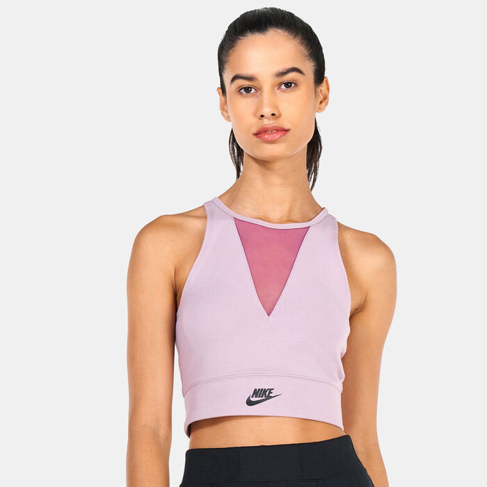 Nike Women's Sportswear Crop Dance Tank Top Purple image number 0