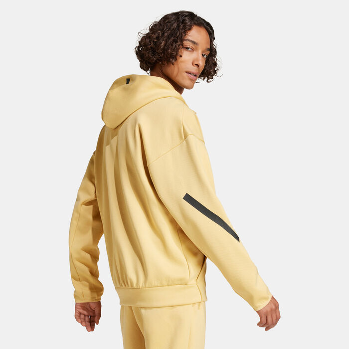 adidas Men's Z.N.E. Full-Zip Hoodie yellow image number 1