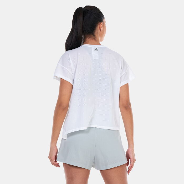 adidas Women's HIIT AEROREADY Quickburn Training T-Shirt White image number 1