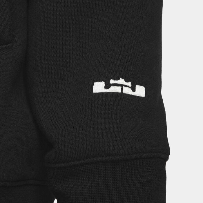 Nike Men's LeBron Pullover Fleece Hoodie Black image number 6