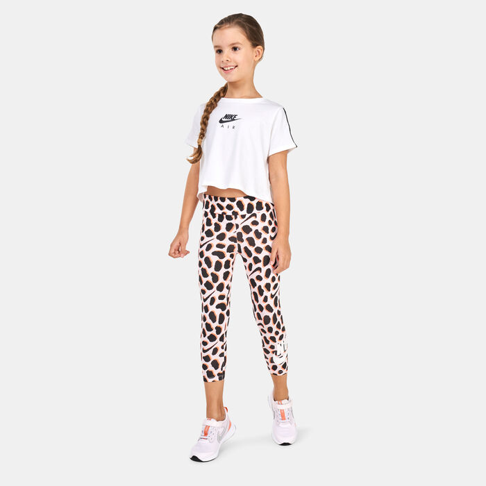 Nike Kids' Wildflower Shirred Leggings Pink image number 2