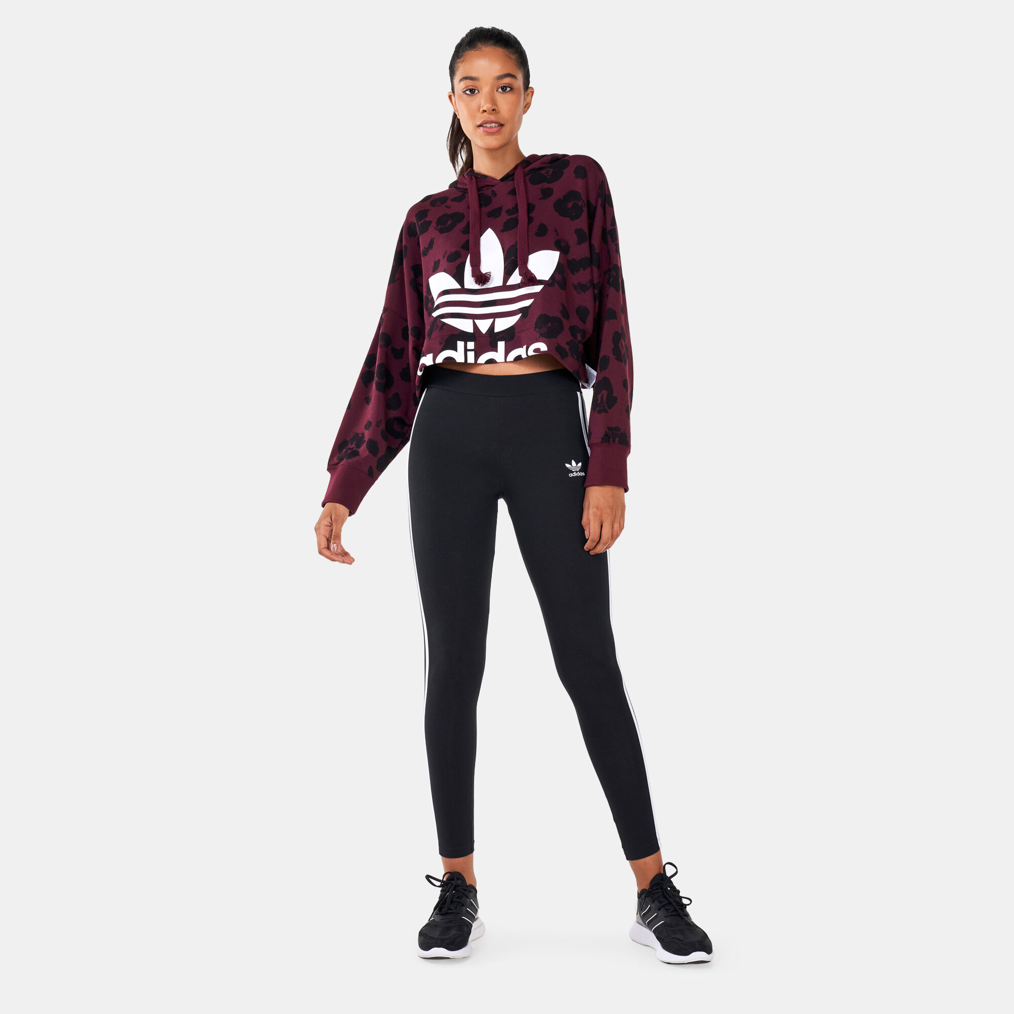 Bellista allover on sale print cropped hoodie