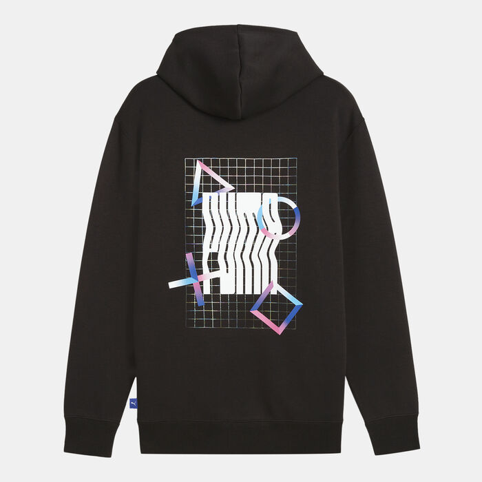 PUMA Men's x PlayStation Graphic Hoodie Black image number 1