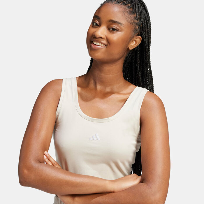 adidas Women's Essentials Lifestyle Tank Top Beige adidas Women's Essentials Lifestyle Tank Top Beige image number 4